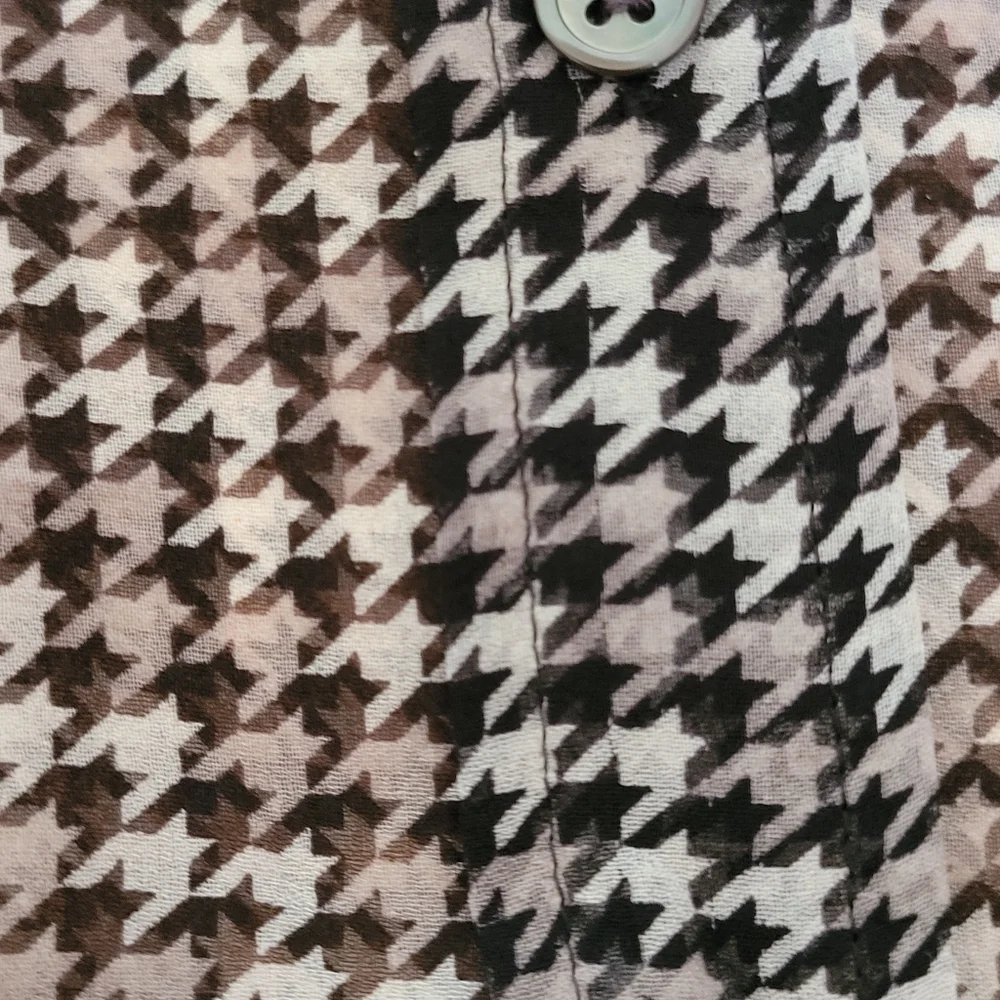 Equipment Grey Houndtooth Pure Silk Blouse - Picture 7 of 9